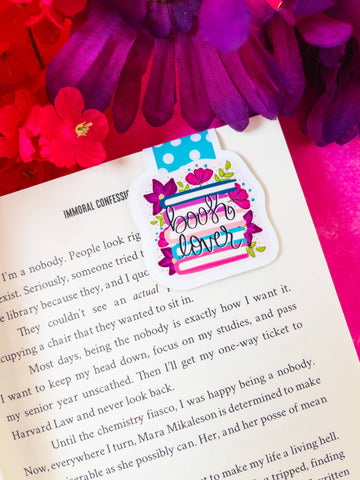 Floral Book Lover - Magnetic Bookmark