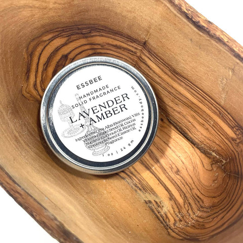 Lavender + Amber - Solid Essential Oil Fragrance