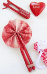 Petite African Hand Fan - Red